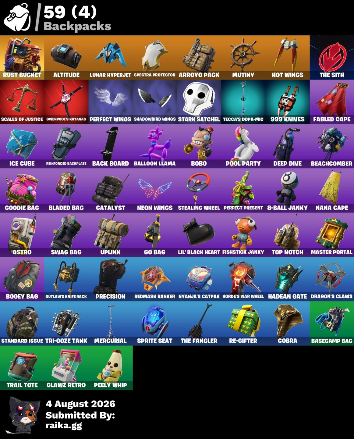 CONTA FORTNITE OG (com take the L, rogue agent e outros)