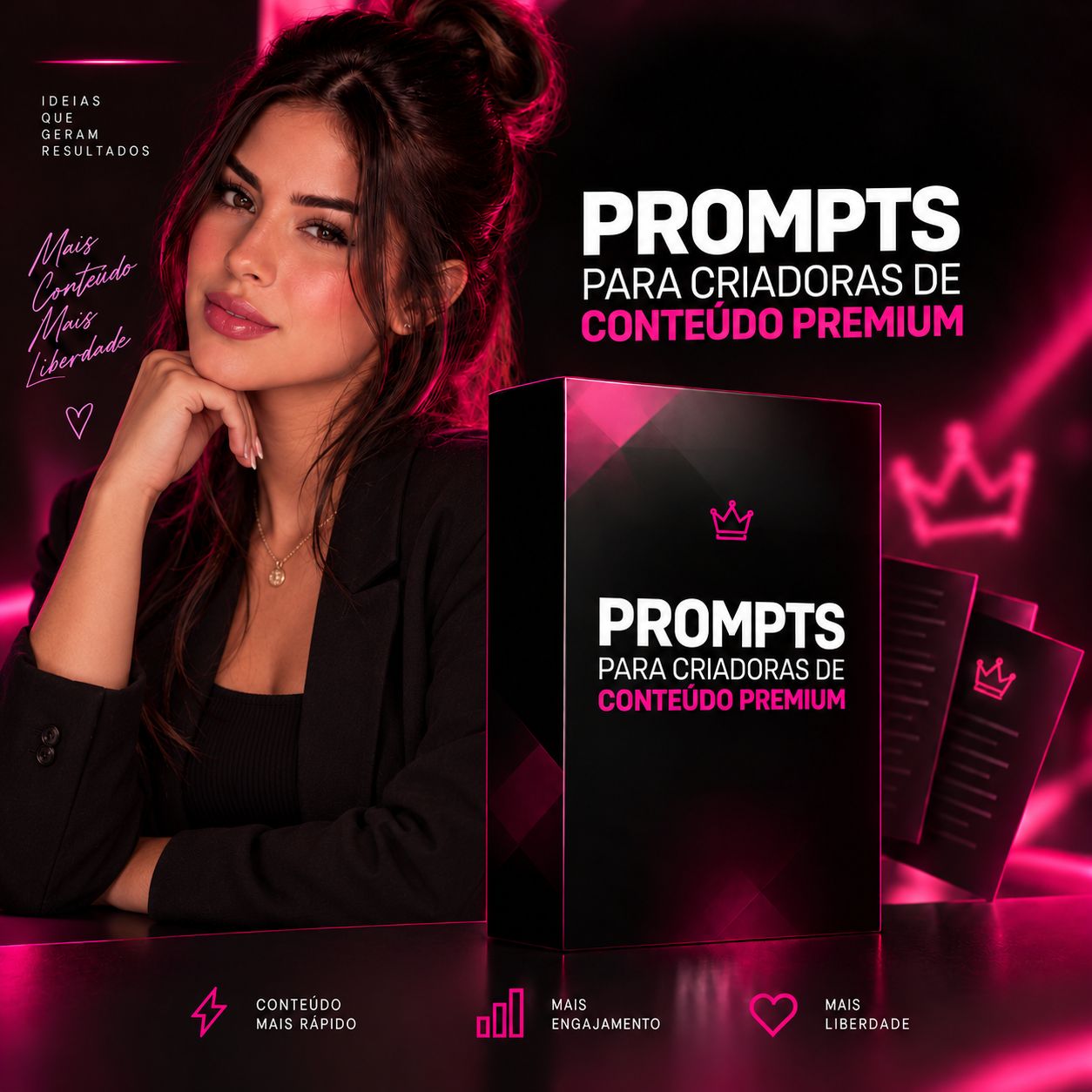 Pack de Prompts para Criadoras de Conteúdo Premium | Instagram, Stories, Vendas