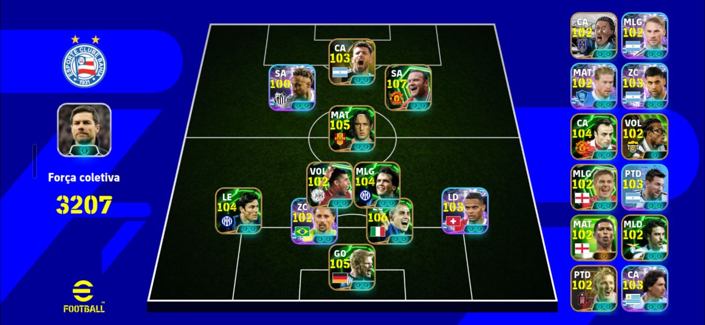 Conta efootball 3210 muito forte, boa e com cartas ótimas