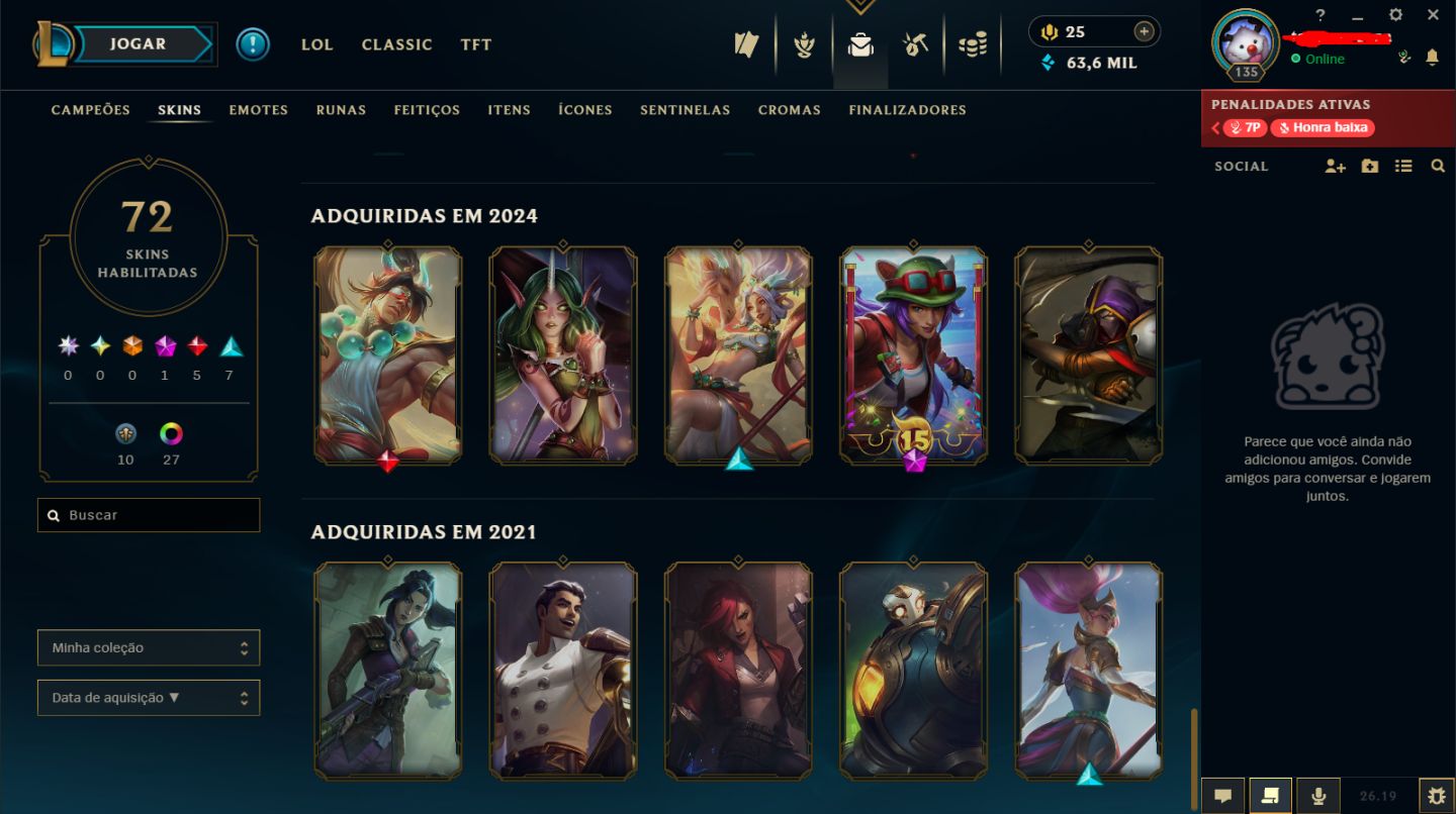 CONTA ESMERALDA 3 E DIAMANTE NA FLEX//MUITAS SKINS//LEVEL135