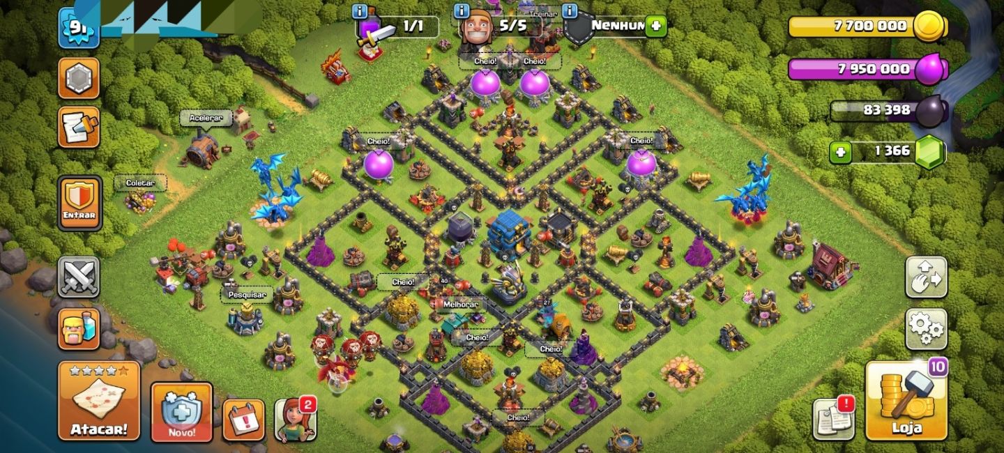 CONTA CLASH OF CLANS CV 12 À VENDA