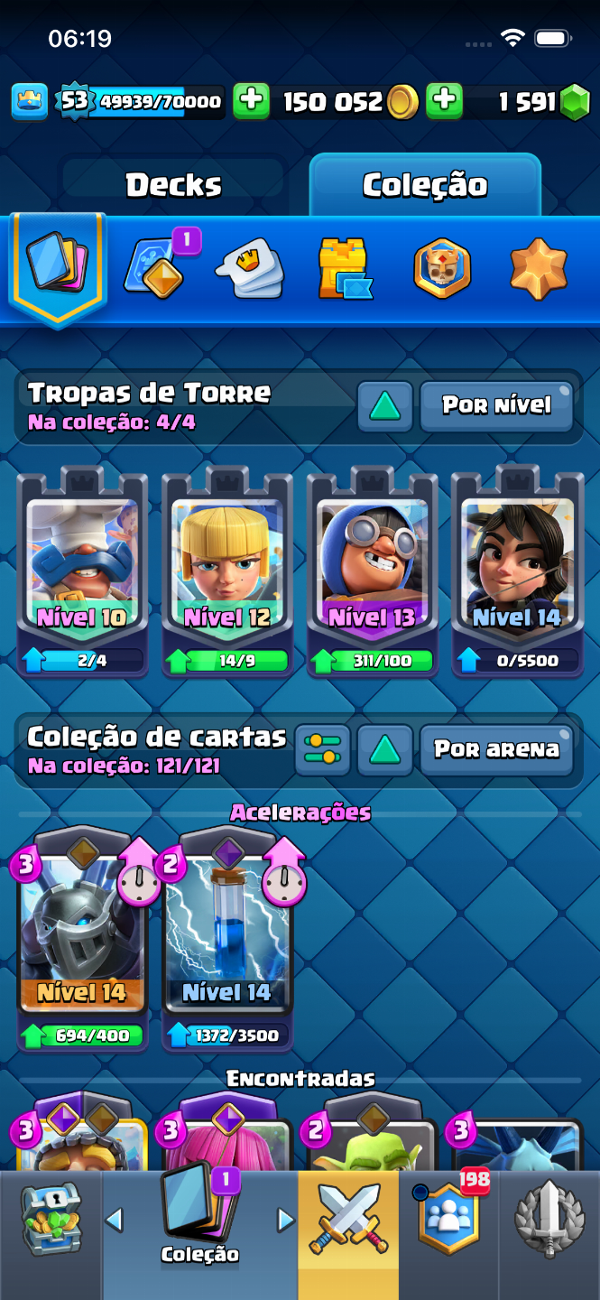 CONTA DE CLASH ROYALE UPADA E ANTIGA