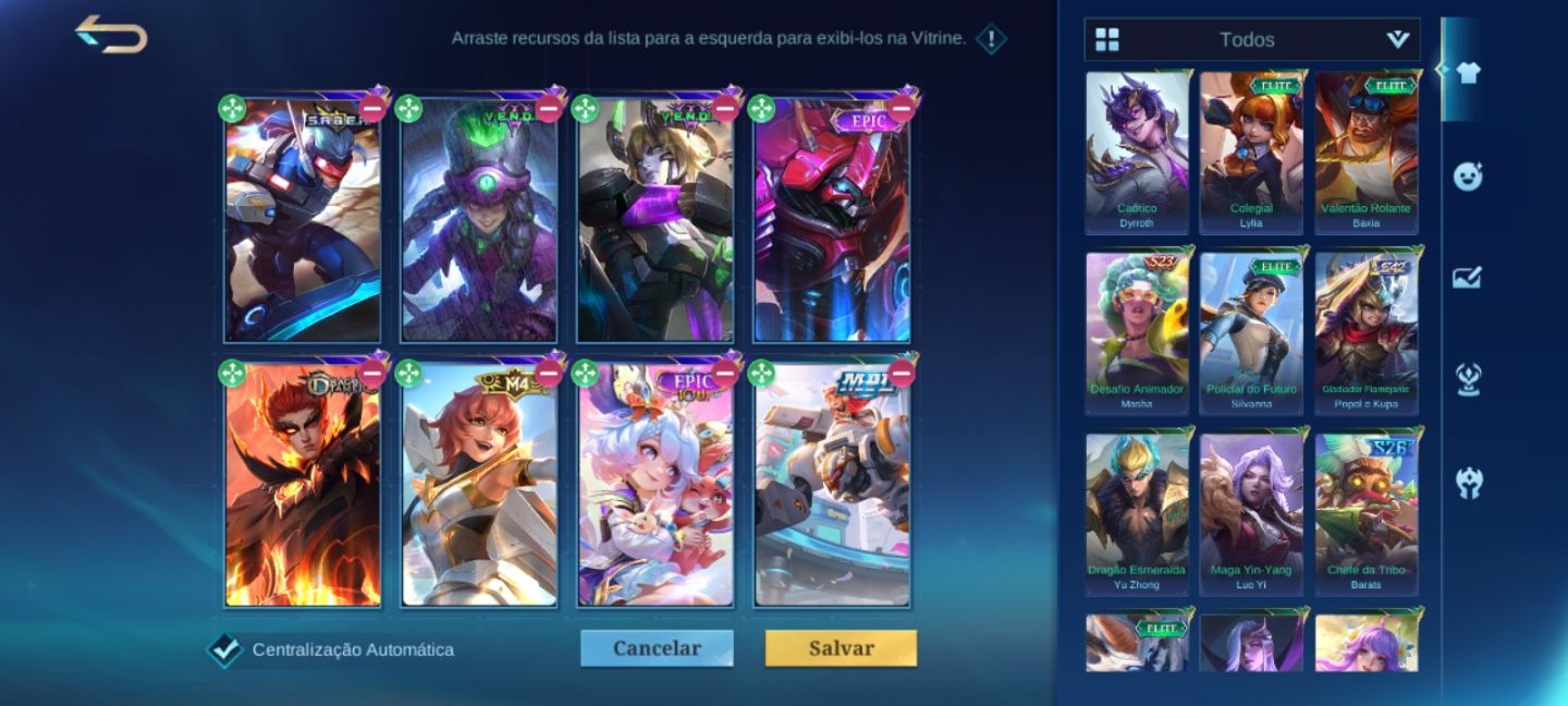 Conta Mlbb com ótimas skins