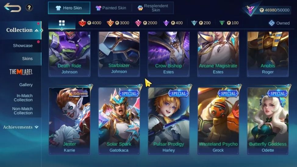 232 SKINS - FULL EMBLEMAS - FULL HEROIS