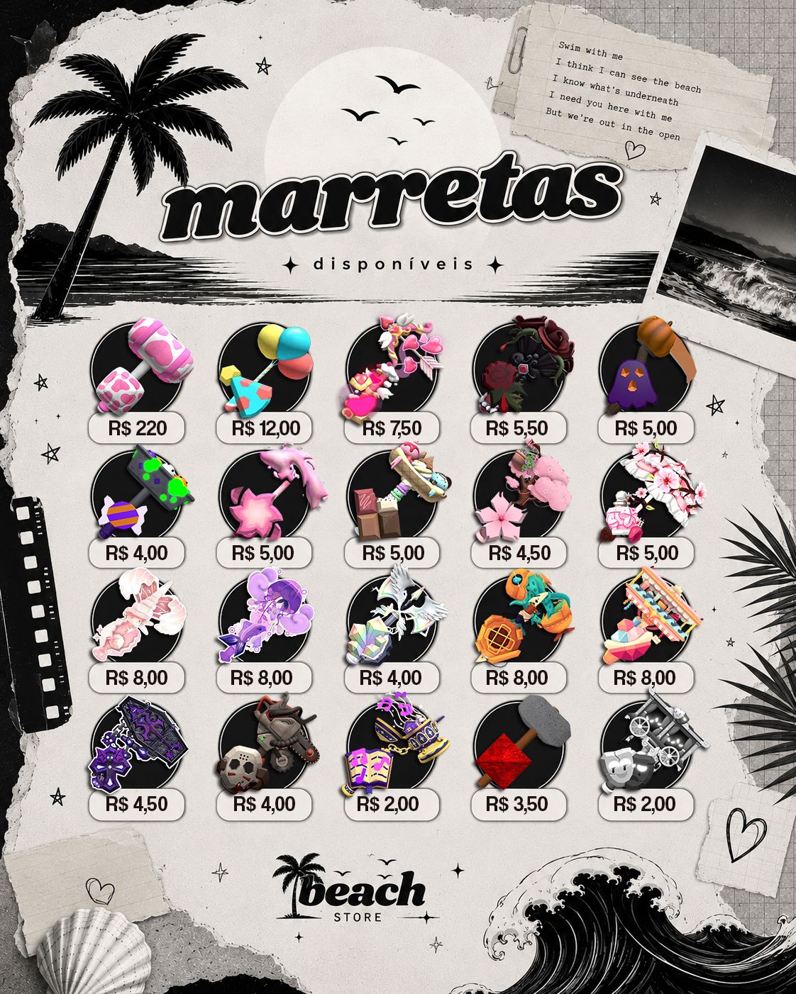 MAIS BARATO DO SITE - MARRETAS FLEE THE FACILITY (FTF) COM BRINDE
