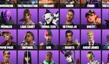 Conta com lara croft + 1100 vbucks