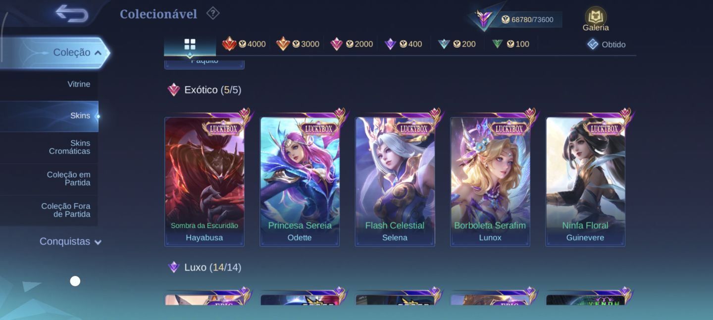 CONTA COMPLETA COM MUITAS SKINS COLLAS, CHAMA NAS PROPOSTAS!!