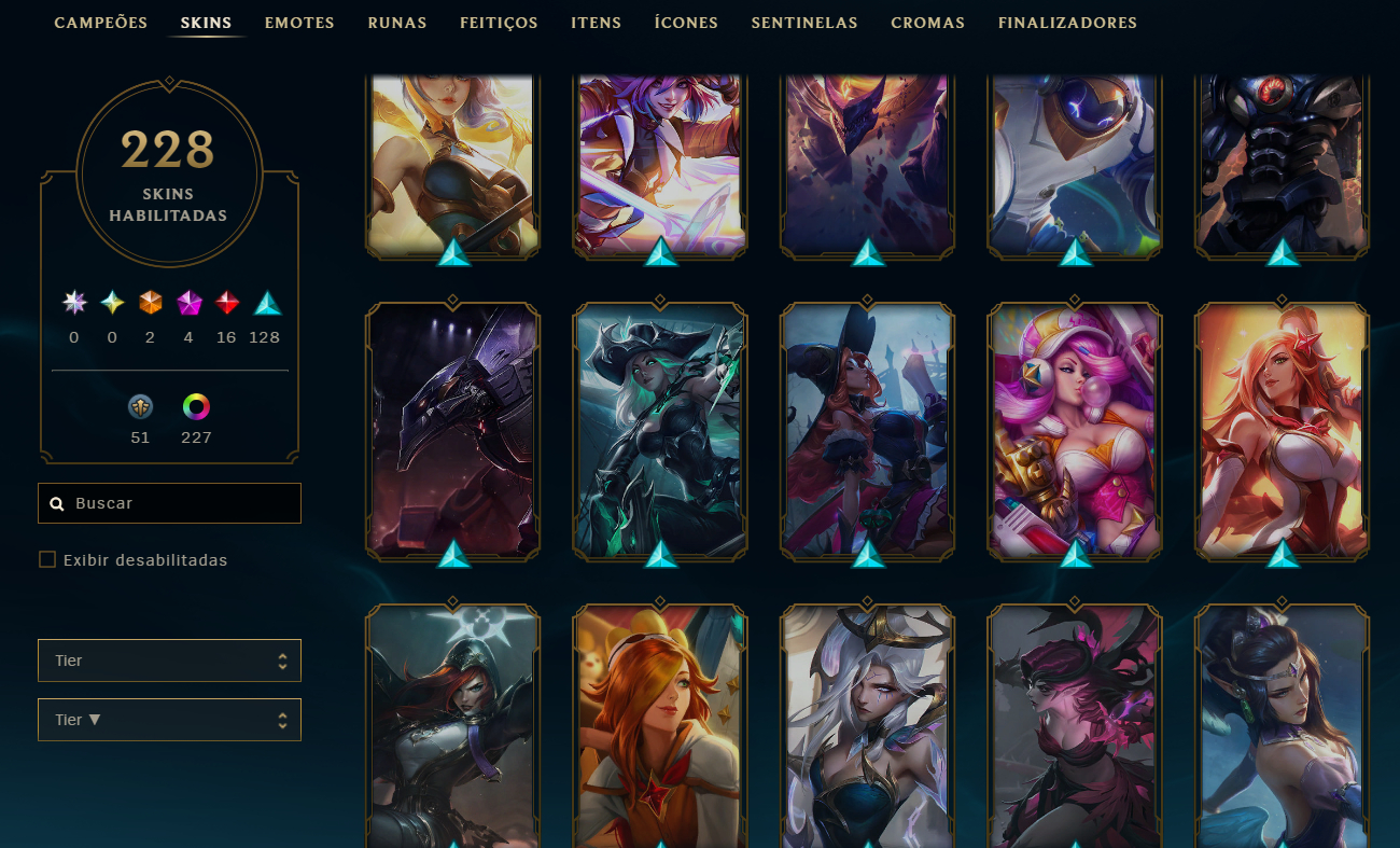 LUX ELEMENTALISTA, EZREAL PULSEFIRE, +200 SKIN E SKINS PRESTIGIOS (FULL ACESSO)