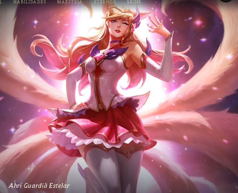 CONTA LEAGUE OF LEGENDS NÍVEL 32 - SKIN AHRI GUARDIÃ ESTELAR