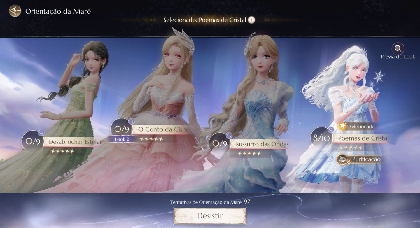 Conta Infinity Nikki | Servidor Americano | 3 Looks 5 estrelas Completos