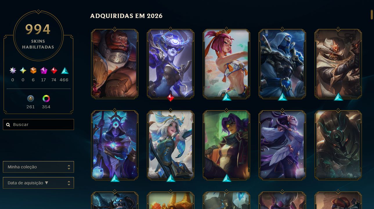 Conta Muito Boa cheia de skins (994skins)