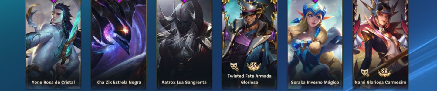CONTA Wild rift- grão mestre todos os campeões e 110 skins lendárias