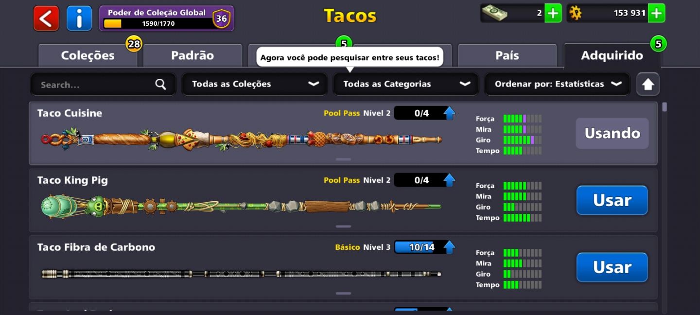 Conta 8 Ball Pool + AVATAR NIVEL 29