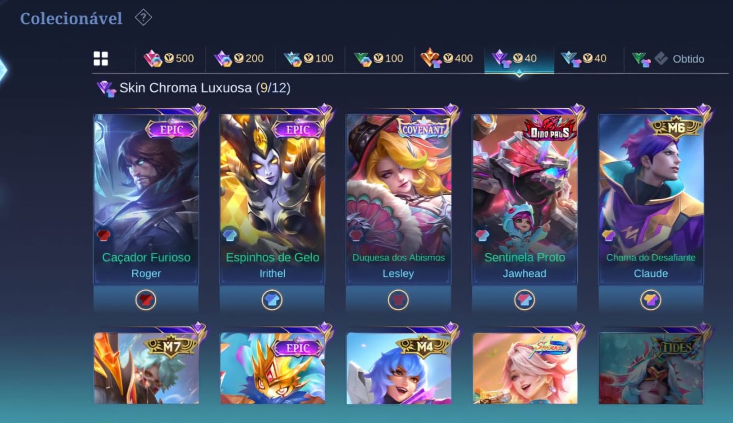 Conta mobile legends 954 SKINS! COLECIONADOR MUNDIAL! Herói e Emblema!!