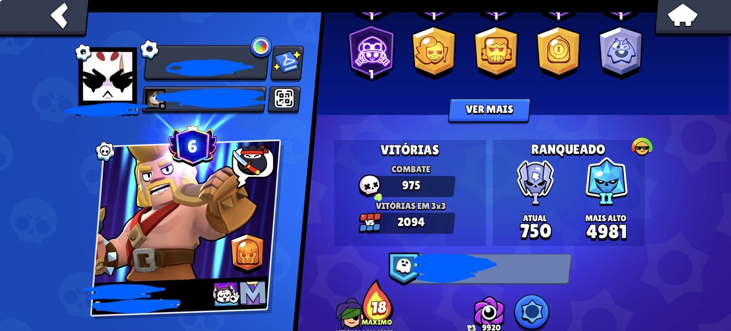 CONTA DE BRAW STARS 26k COM PRESTÍGIOS E SKINS RARAS + CLASH ROYAL 5,5k DE TROFÉ