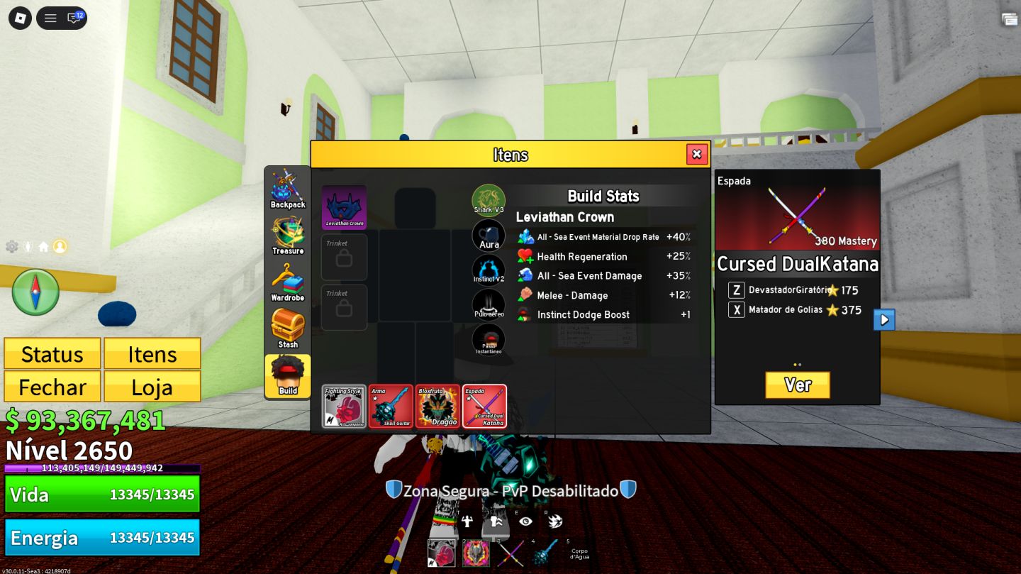 Blox Fruits Level 2650 | Dragão, Portal, Magma e Buddha Perm