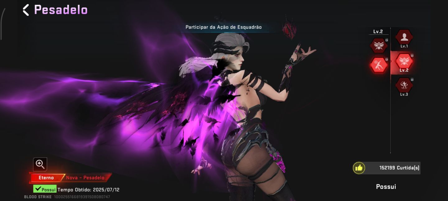 Conta de Blood strike com 8 eternos e 2 evoluídas