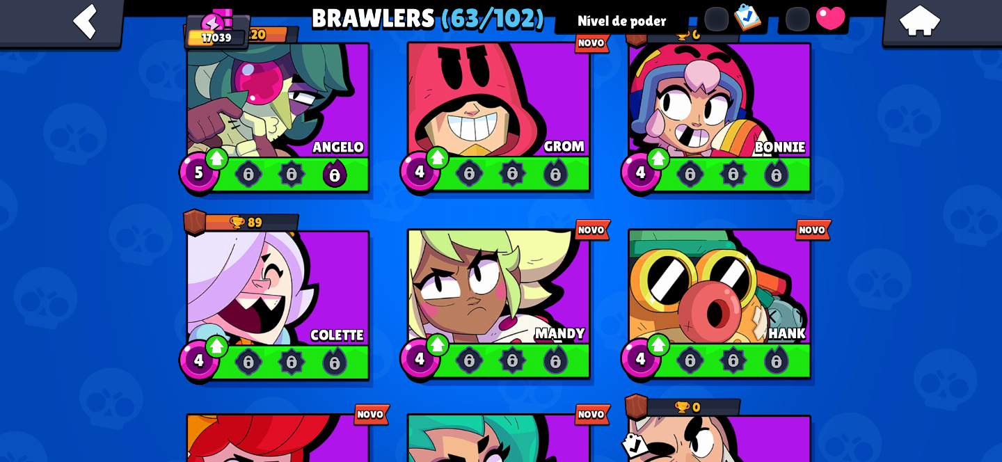 Conta de brawl stars com 1 prestigios e varios brawlers lendários e skins
