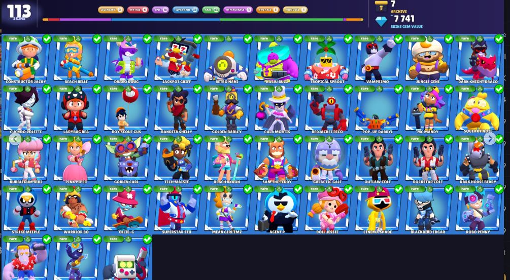 Conta Brawl Stars 61 BRAWLERS 17K