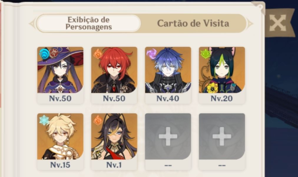 CONTA DE GENSHIN - 5 PERSONAGENS T5 - LVL 30 - OTIMA PARA FARM DE GEMAS