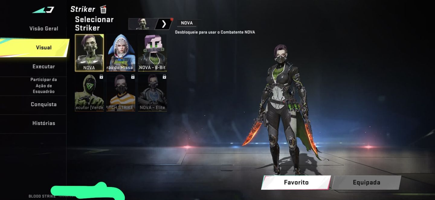 Conta de blood Strike com 3 Skins de facas