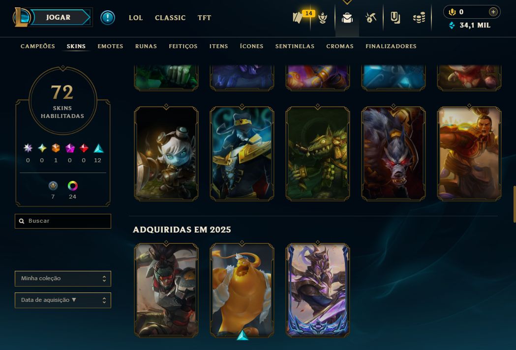 Conta Mestre SoloQ | Full Acesso | Honra 5 | 91 Skins - Troca de Nick