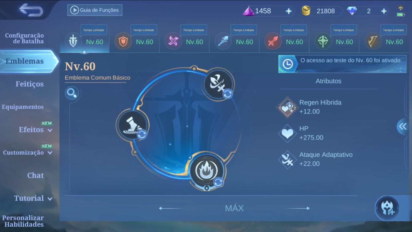 CONTA MOBILE LEGENDS GEMADA COM MUITAS EPICAS