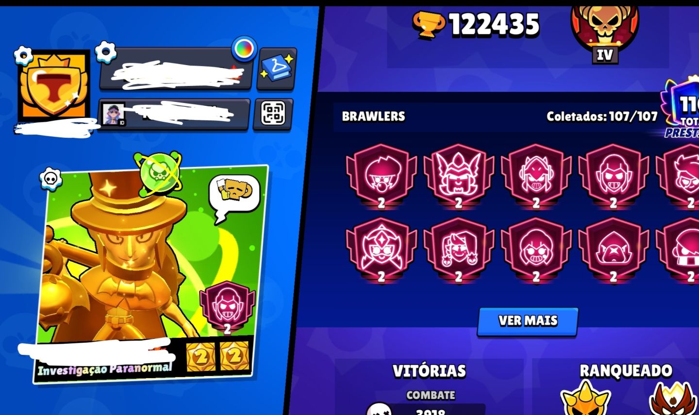 Conta Full, Alien Fama, 10 skin PRATA, 6 dourada e muita skin rara antiga
