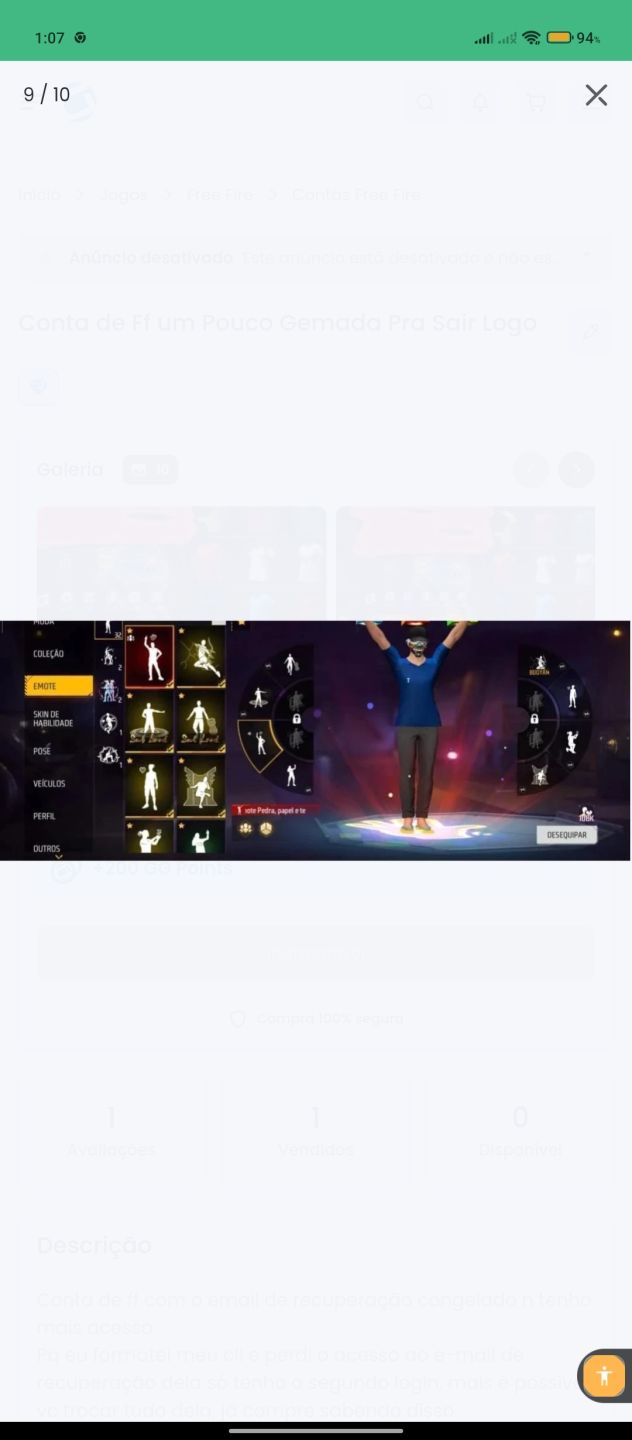 Conta de free fire