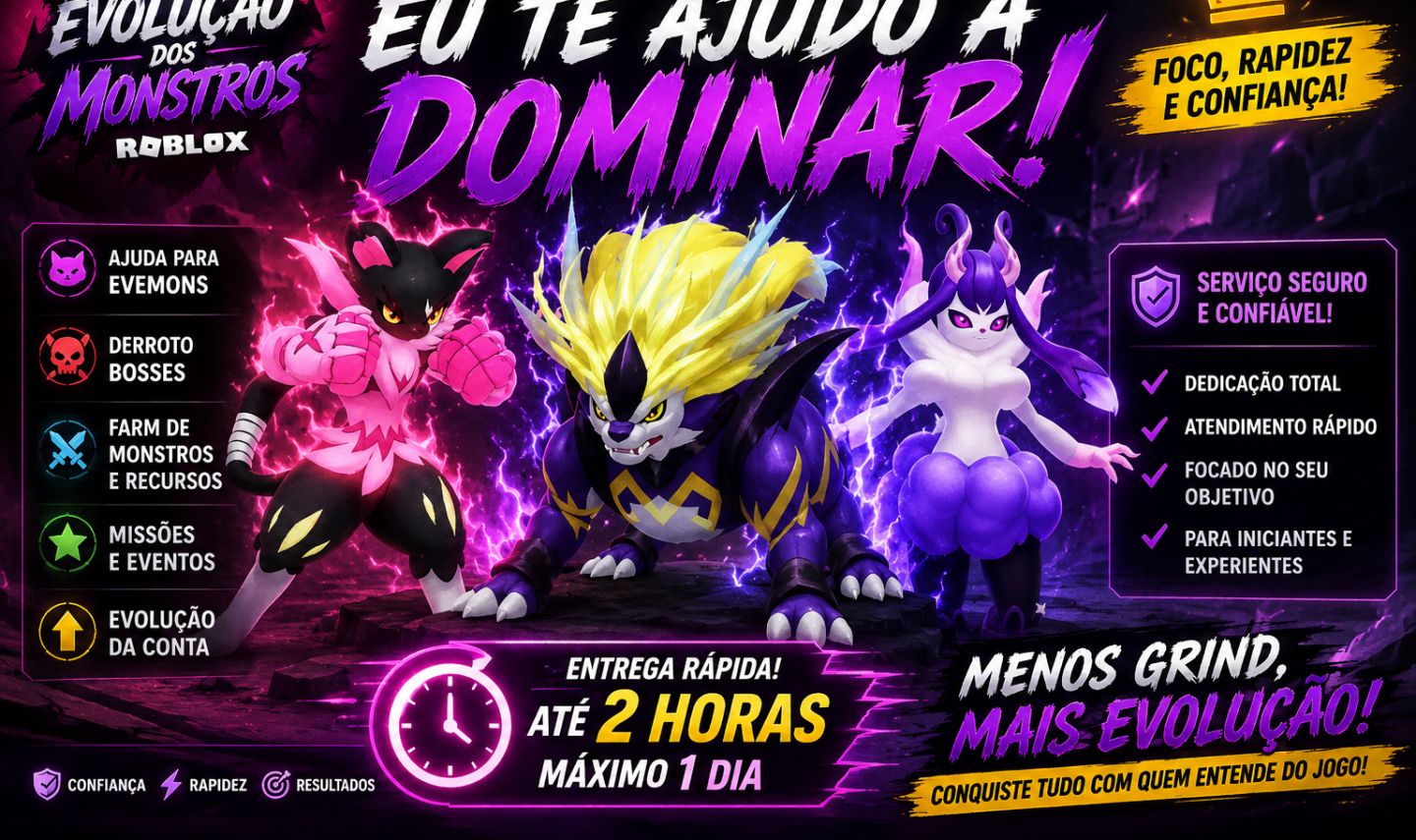 Evolução dos Monstros | Farm, Bosses e Evemons | Rápido e Seguro