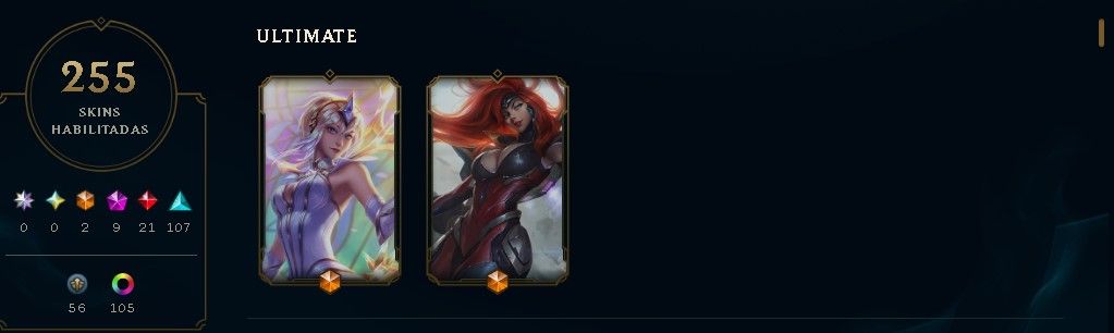 Desapego conta lol 8 skins Prestigio