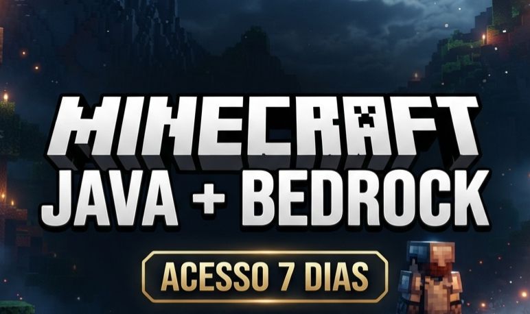 MINECRAFT JAVA + BEDROCK | ACESSO 7 DIAS