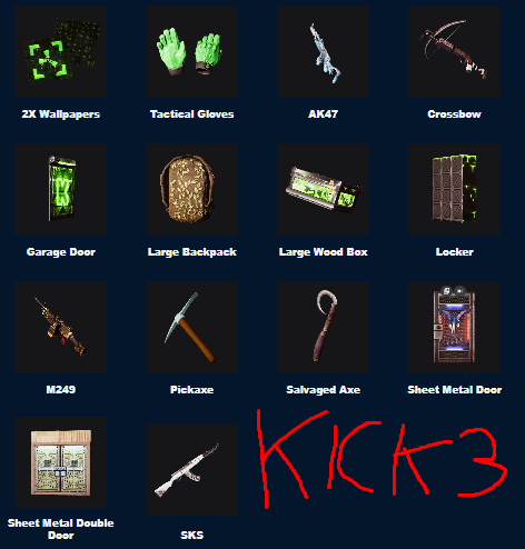[DROP NOVO] RUST TWITCH/KICK DROPS / 49+50+51+52+53 (56 SKINS)
