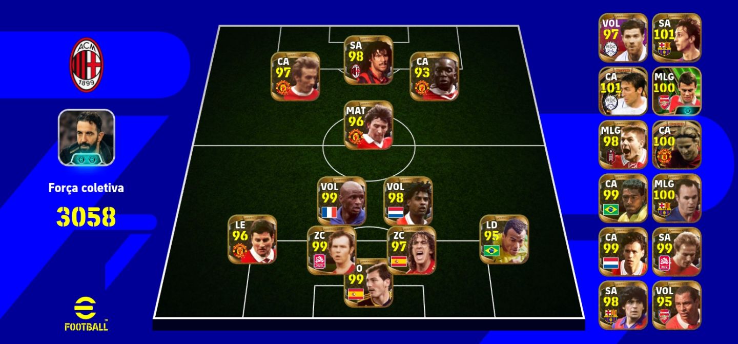 Conta eFootball | Messi Ronaldinho Kaká Neymar, Bale e Lendas + 11k de moedas