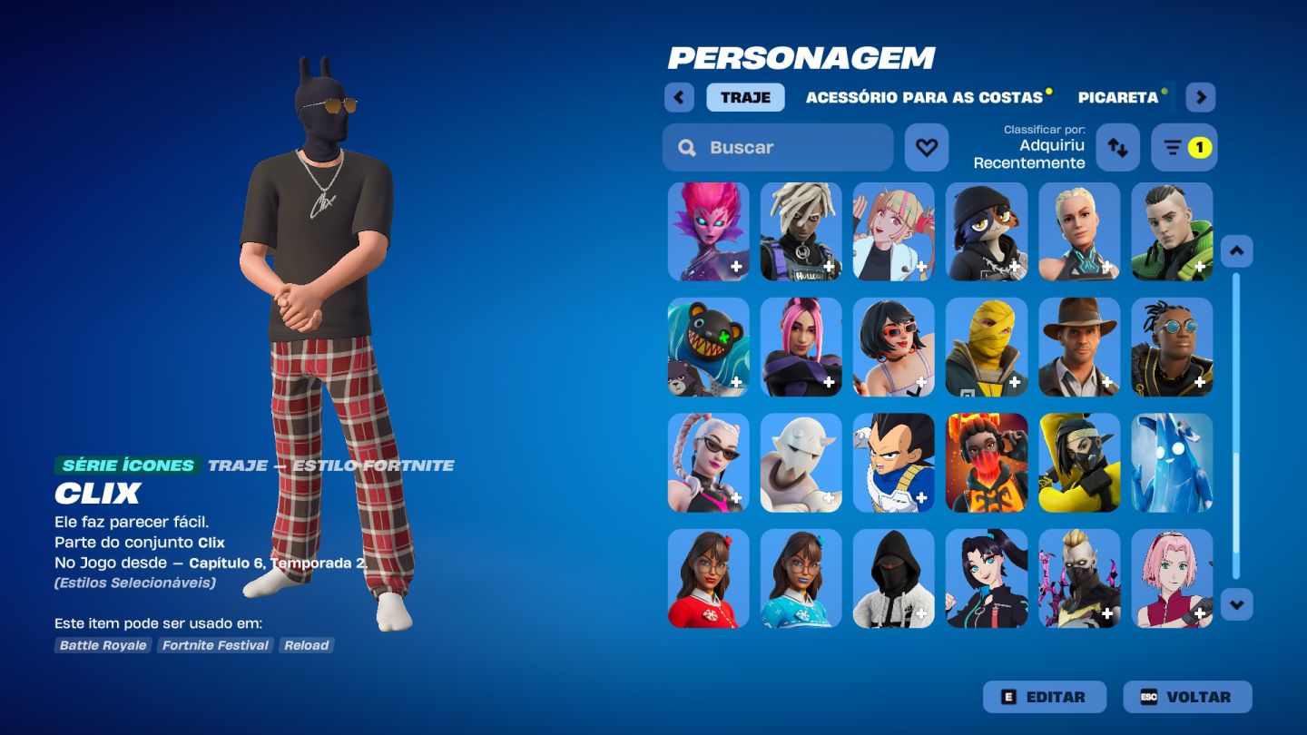 Conta Epic Games Acesso Total+Fortnite Com Skins Top+Mais De 5 Jogos Resgatados