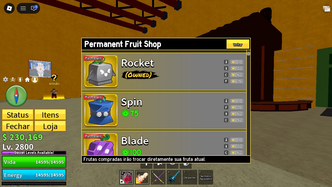 CONTA BLOX FRUITS + VBL | LVL 2800 + DARKBLADE + YETI, LIGHTNING PERM E MAIS!!