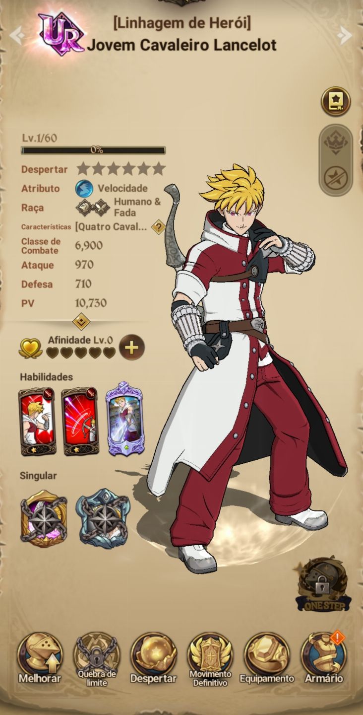 CONTAS REROLL THE SEVEN DEADLY SINS: GRAND CROSS (7DS) - PERSONAGENS