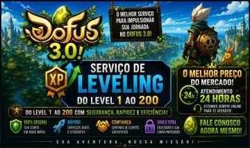 Leveling Dofus 3.0 Talkasha, Draconiros, Dakal,sombra e Todos Servidores