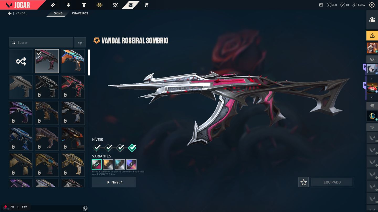 [PROMOÇÃO] Conta Valorant GOLD/PLATINA - Pacote da Rosa e Companhia.