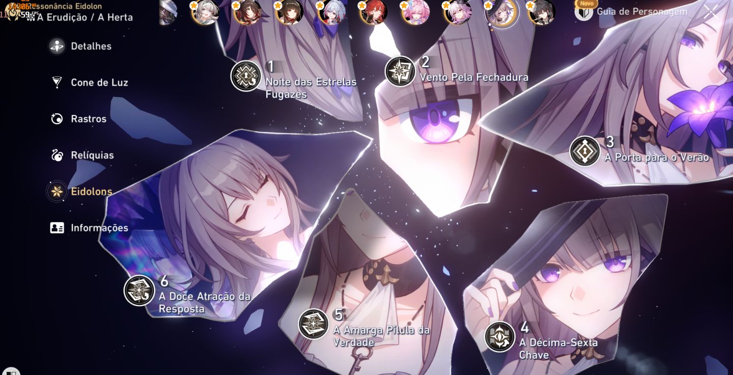 Conta WHALE de star rail. 6 personagens E6 LIMITADOS