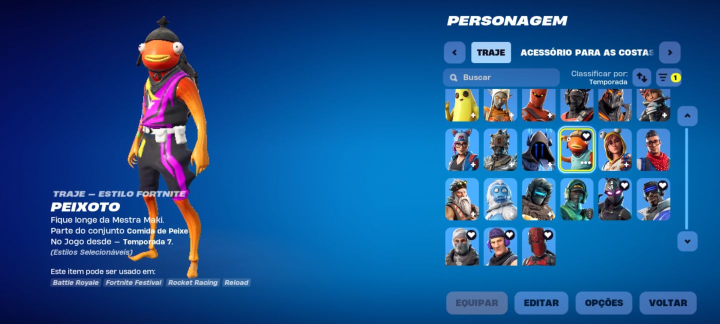 Conta Fortnite(Stealth Reflex, Kratos Full, Peixoto World, Mako), 15+ jogos Epic
