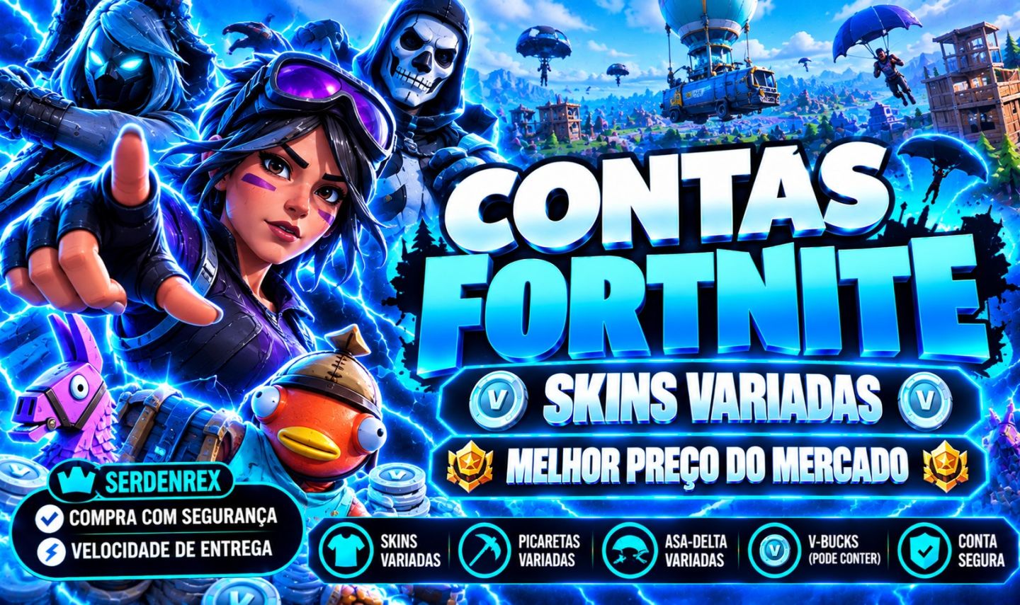 CONTAS FORTINITE COM SKINS, RARAS, EPICAS, COMUNS, LENDARIAS, ADQUIRA AGORA