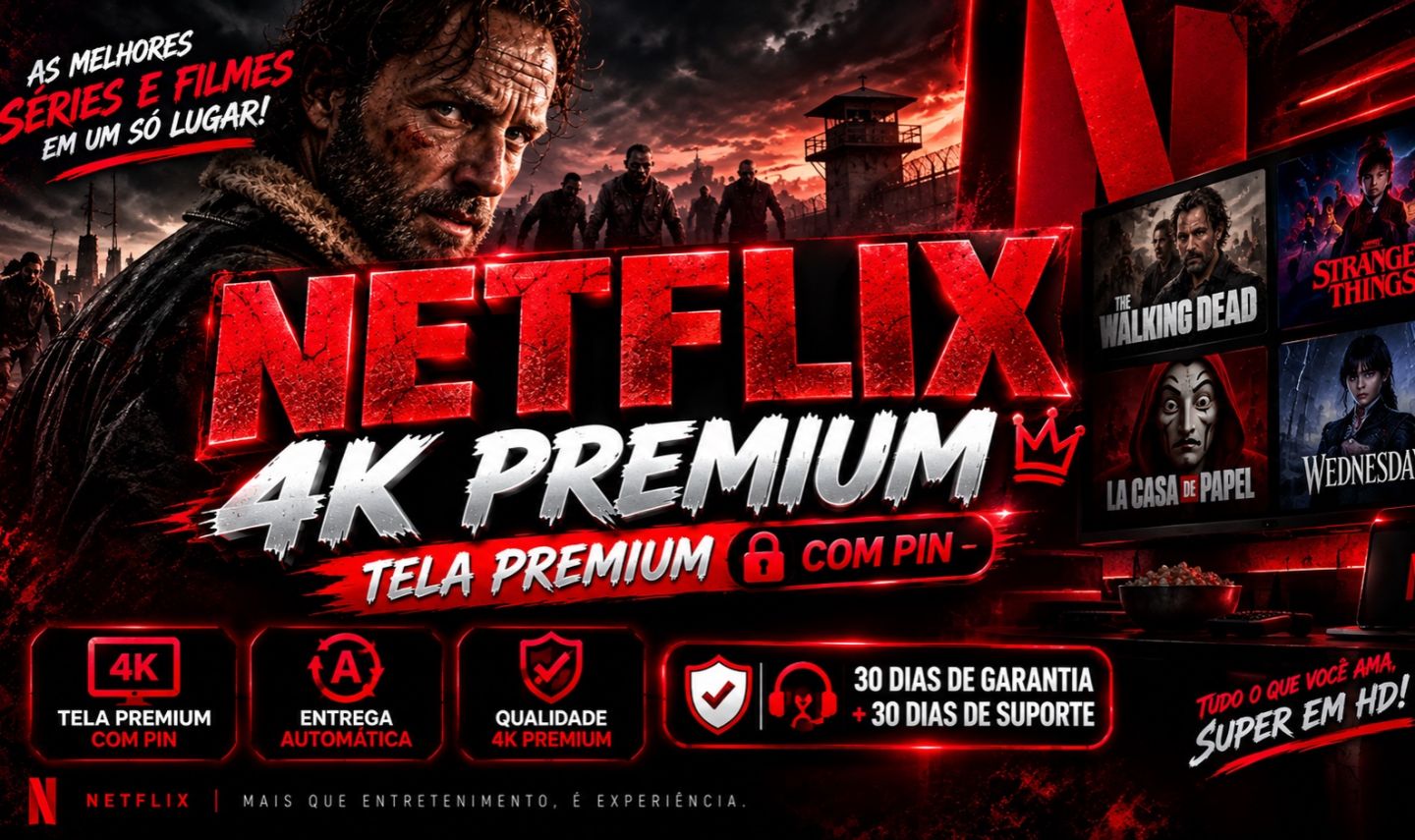 STREAMING TELA NETFLIX 4K PREMIUM | PERFIL PRIVADO COM PIN + ENTREGA AUTOMÁTICA!