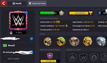 Conta de 8 ball com quase 8 bilhões de fichas, conta possue aviso.