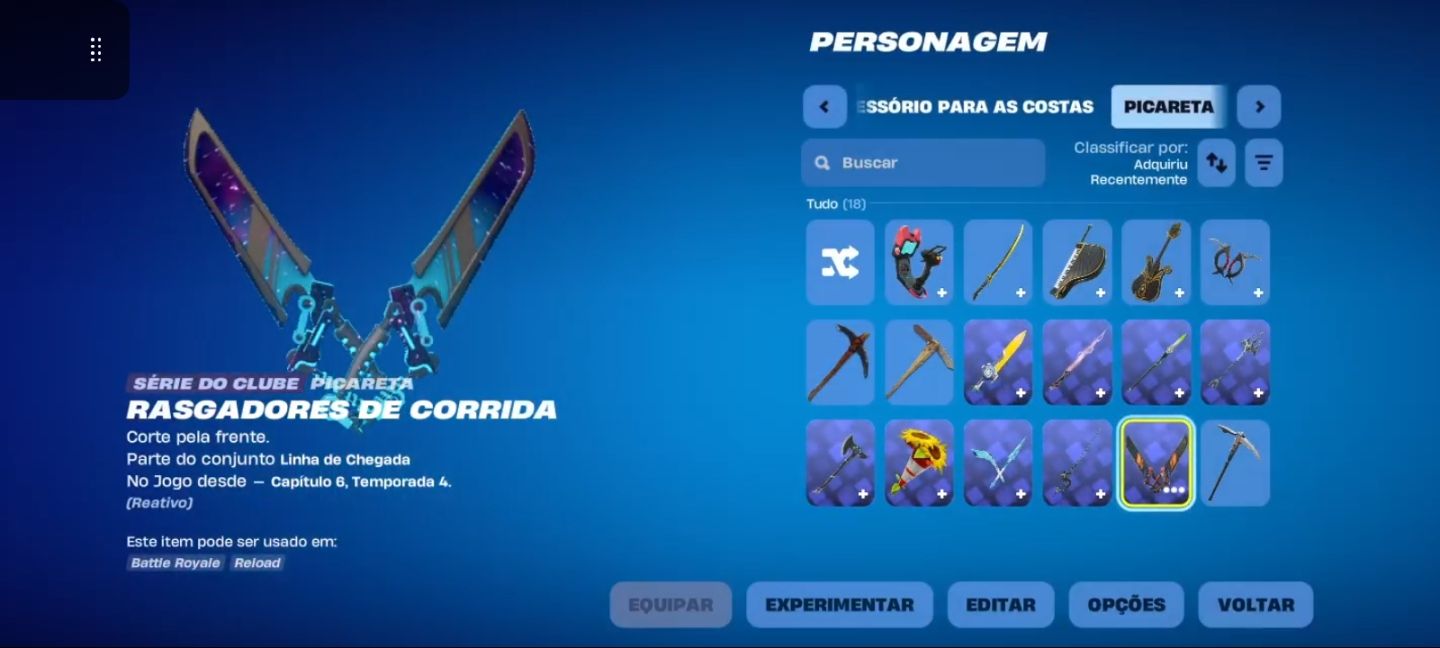 Conta de fortnite com clubes