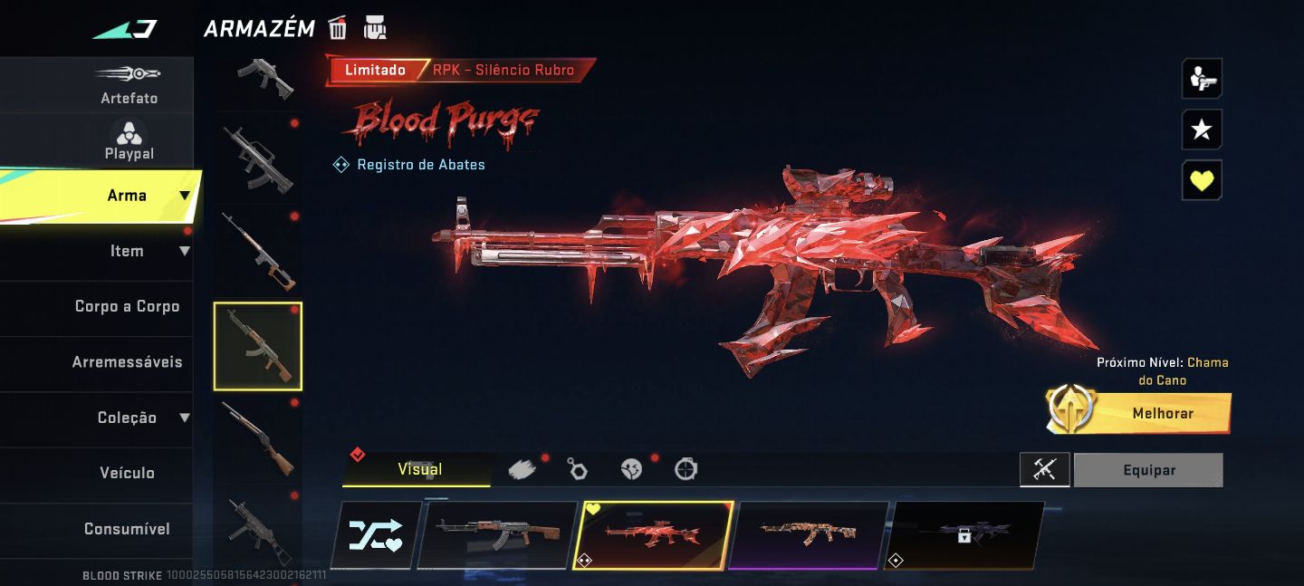 Conta de Blood Strike Nível Alto, Skins Raras e Rank elevado e Itens Esclusivos
