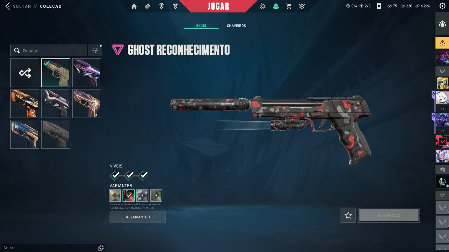 Conta valorant unico dono, ascendente, varias skins