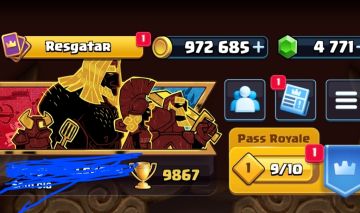 Conta de clash royale 9867 troféus, 3 heróis + 6 campeões e 8 evoluções