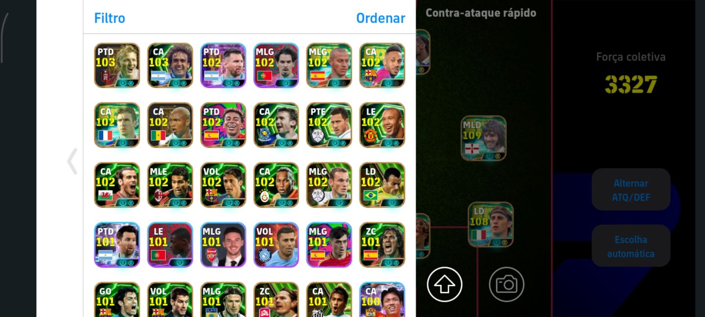 CONTA EFOOTBALL MOBILE RECHEADA DE ÉPICOS