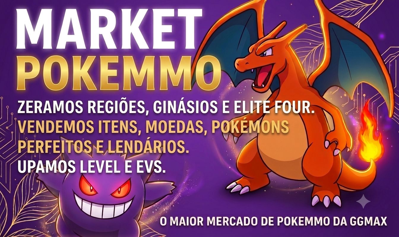 Zeramos regiões, gyms e elite four, vendemos itens, moedas e pokémons.